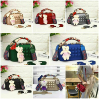 Online Saya - LB 413 Tas Doctor Jelly Studded 066-1 Talipanjang 2pcs 1 batik 1 polos Uk 22cm