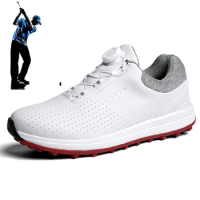 Professional Golf Shoes Men's Comfortable Golf Shoes Outdoor Fitness Walking Shoes Size 39-47 Golf Non-slip Sports Shoes