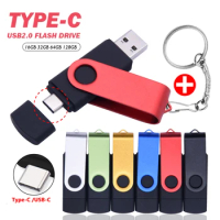OTG Pen Drive 128GB 64GB USB Flash Drives 32GB Pendrive 16GB Cle Usb Memory 256GB Usb Flash Drive Custom Logo for Type-C Phone