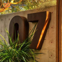 Metal modern wall mount mailbox corten steel letterbox boxes mailbox private mailbox