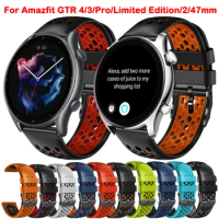 22mm Silicone Watch band For Amazfit GTR3 GTR 3 Pro/GTR 4 Limited Edition/2/47mm/Cheetah Pro Sport Bracelet for Amazfit Bip 5