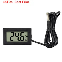 20Pcs/lot Mini Digital LCD Thermometer Temperature Sensor Automatic Control Fridge Freezer Thermometer Tpm-10