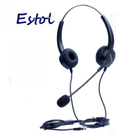 Free Shipping For630D Call center headset earphone headphone RJ9 interface ip phone headset Binaural ears noise cancellation