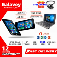 Hot Sales 2-IN-1 64bit 8 INCH 4GB RAM 64GB ROM Mini Tablet PC Windows 10 X5-Z8350 1920x1200 Pixel Gift OTG Adapter