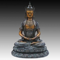 Buddha Bronze Statue Manna King Buddha Tathagata Sculpture Figurine Buddhist Religious Temple Decor Collection