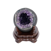 【吉祥水晶】烏拉圭紫水晶洞 3.45kg(頂級紫晶洞色澤深邃 聚財旺生意)