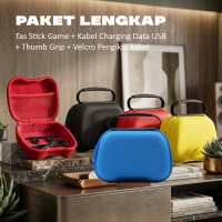 PAKET Storage Bag + Kabel Charger Data USB + Thumb Grip Silikon + Velcro Pengikat Kabel Stik Stick P