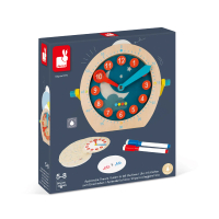 【法國Janod】小小STEAM系列-互動時鐘(兒童教具 時鐘教具 認知學習)