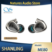 Shanling ME80 In Ear Earphone 10mm Dynamic Driver Headset Hi-Res Audio Earbuds HiFi Earphone with MMCX Connector