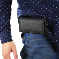 Leather Waist Wallet Phone Bag Belt Clip Case Holster Pouch For Oppo A15 A16s A54s A94,Reno 5 3,Find X3 X5,Vivo V20 V21 Y15 Y31