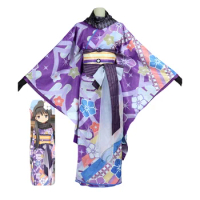 Akemi Homura Cosplay Costume for Women Girls Men Adult Anime Outfit Halloween Cos Purple kimono bathrobe D38