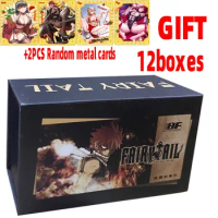 Wholesale 12boxes Fairy Tail Cards Booster Box Magisters Dragneel Laxus Dreyar Anime Peripheral Card Board Game Collection Card