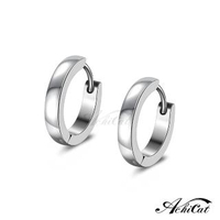 【AchiCat】鋼耳環 簡約百搭 易扣耳環 面寬約2mm 一對價格 G20031