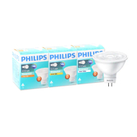 【Philips 飛利浦】10入組 LED 6W 燈泡色 黃光 自然光 全電壓 MR16 免壓杯燈