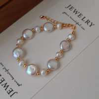 Baroque Pearl Bracelet - 24K Gold vermeil