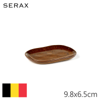 【SERAX】MERCI/N°4長方盤/9.8x6.5cm/咖啡(比利時米其林餐瓷家飾)