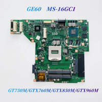 For MSI GE60 Laptop Motherboard MS-16GC1 MS-16GC Motherboard With GT750M/GTX760M/GTX850M/GTX960M GPU DDR3 100% Work