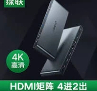 UGREEN CM187 HDMI 4進2出分配器 40216