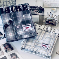 อัลบั้มรูป photo album card folder อัลบั้มภาพแบบเลื่อนหน้า สีเทา กางเกงยีนส์ สไตล์อินสตาแกรม ลายตารา