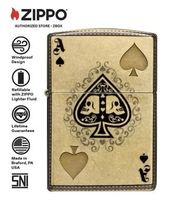46388 - 46388 ZIPPO ACE OF SPADES DESIGN