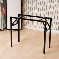 【新款摺疊】清倉架子加厚摺疊桌腳可伸縮支架腿鐵藝長方形摺疊架桌子腿簡易辦