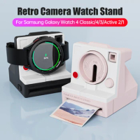 Retro Silicone Charger Cradle Dock for Samsung Galaxy Watch 4 Classic/4/3/Active 2/1 Watch Charging Base Charger Stand Holder