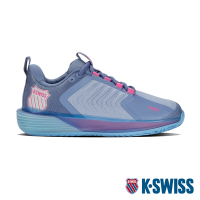 K-SWISS Ultrashot 3透氣輕量網球鞋-女-藍/桃紅
