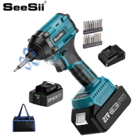 SEESII S516 250NM Brushless Screwdriver Electric Drill Cordless Impact Screwdriver Rechargeable Driver For Makita 18v Battery