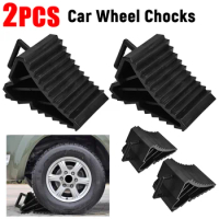 2PCS Car Wheel Chocks with Handles Heavy Duty Wheel Blocks Anti-slip Plastic Base Tyre Slip Stopper Tire Support Pad Slip Chock