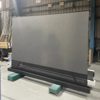 92-150inch Motorized Floor Rising Projection Screen 16:9 Screen For Short Throw Projector Cabinet