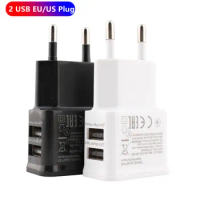 5V Portable Dual USB Power Adapter Mobile Phone Charger Electrical Socket Travel Smart Matching Charger Adapter For Smartphone