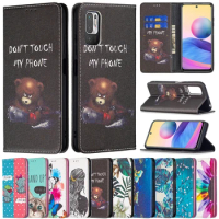 Wallet Painted Leather Case For Xiaomi Redmi Note 11 11S 11 Pro 10S 10 Pro 9 Pro 8T 10 10A 10C 9 9A 9C 9T 8 Mi Poco M4 X4 Pro