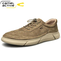 Camel Active New Genuine Leather Men's Shoes Fashion Set Foot Soft Pigskin Lightweight Breathable Casual Shoes Men Loafers