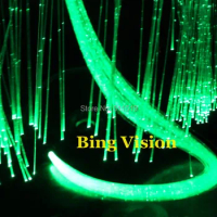 side glow sparkle fiber optic light strands 0.75mm*2700m/coil for fiber optic curtain light and chandelier ,water fall effect
