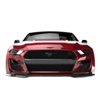Body kit for Mustang wide flare fenders with carbon fiber front lip rear diffuser wing spoiler side skirts auto parts