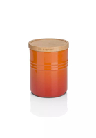 Le Creuset Le Creuset Volcanic Stoneware Medium Storage Jar With Wooden Lid