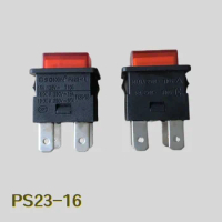 2Pcs New SOKEN PS23-16 self-locking button switch 4Pins 250V 16A socket with button switch, used for vacuum cleaner with light