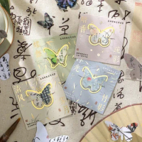 1 Piece Creative Bookmarks for Books Retro Chinese Butterfly Style Bookmarks for Kids Lovely Metal Scrapbook Journal Bookmarks