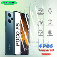 4Pcs Tempered Glass For Xiaomi POCO F5 X5 F4 X4 F3 X3 GT Pro Screen Protector On For POCO F5 X5 Pro X5Pro F5Pro Cover Glass Film