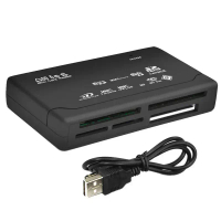 Pembaca Kad, Semua Dalam Satu, Penyesuai Pembaca Kad SD USB 2.0, Menyokong Kad SD, TF, CF, SD Mini, 