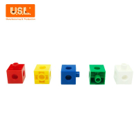 《台灣製USL遊思樂》教具 積木 多向連接方塊(2cm,5色,200pcs)-正方形 / 袋 東喬精品百貨