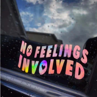 Car Stickers Vinyl Tape for Text Letters NO FEELINGS IN LOVE Vehicle Applique Truck Auto Exterior Window Decals
