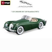 2023Bburago Jaguar XK120 Roadster 1951รถวินเทจ1:24รถ Diecast Cars รุ่นของเล่นของขวัญสำหรับเด็กผู้ใหญ