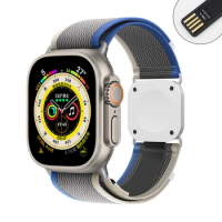 Portable charging strap For Apple watch band 44mm 40mm 45mm 49mm 41mm 38mm Trail loop Bracelet iWatch Series 3 5 6 7 SE 8 Ultra