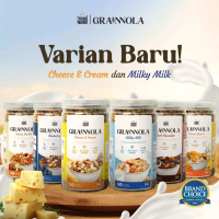 Grainnola 500 gr Varian Rasa Granola Timur Tengah Cemilan Sehat , Oatmeal With Almond & Mete, Sereal