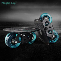 Playful Bag 1pair Durable DriftPlate Aluminum Alloy Drift Board High elastic PU wheel Skate Board Magnetic flash wheel MA02