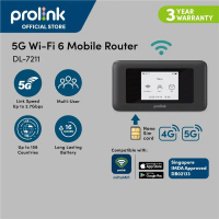 [5G SPEED for Travel] Prolink DL-7211 5G Wi-Fi6 Mobile Router/ Pocket Wi-Fi