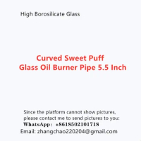 10/20/30/60Pcs Colored Gradient Curved Sweet Puff Glass Oil Burner Pipe 5.5 Inch Smoking Glass Pipe