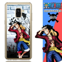 【航海王】Samsung Galaxy A8 (2018) 5.6吋 城牆系列 彩繪保護軟套