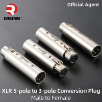 NEUTRIK XLR Adapter 5 Pin Female to 3 Pin Male / 5 Pin Male to 3 Pin Female XLR Plug DMX512 Stage Light Signal Docking Connector